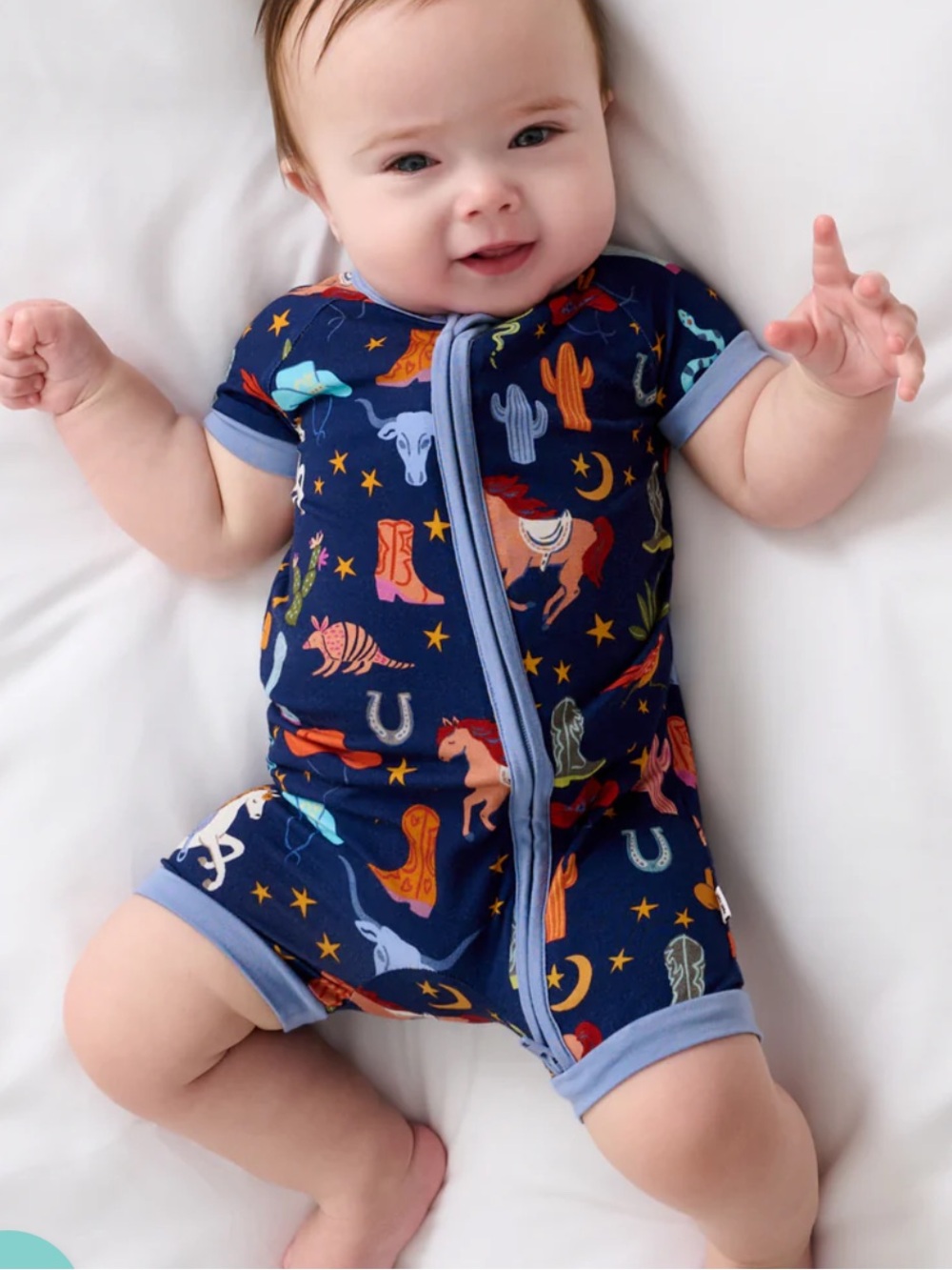 Little Sleepies Rancher Roundup Shorty Zipper Multi 12-18 Months NWT IN PACKAGE